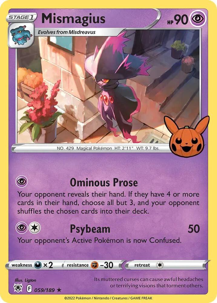 Mismagius 059/189 (Trick or Trade BOOster Bundle)  - Holofoil | Good Games Adelaide SA