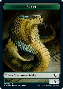 Snake Spirit Double Sided Token 11 // 2 (Commander: Innistrad: Midnight Hunt)  | Good Games Adelaide SA