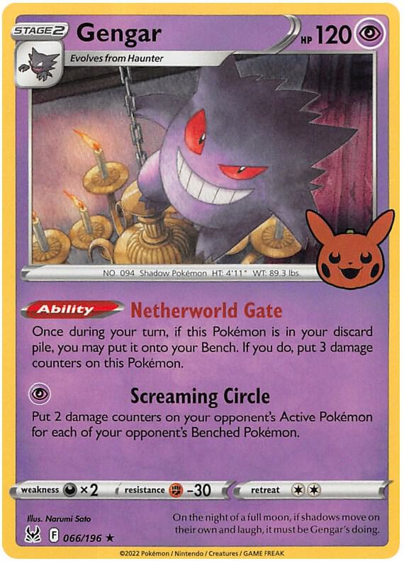 Gengar 2022 Copyright Date 066/196 (Trick or Trade BOOster Bundle 2023)  - Holofoil | Good Games Adelaide SA