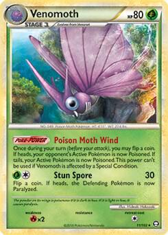 Venomoth 11 102 HGSS Triumphant 011/102 (Deck Exclusives)  | Good Games Adelaide SA