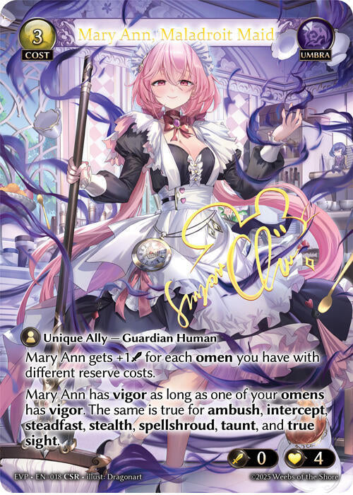 Mary Ann Maladroit Maid CSR 018 (Promotional Cards)  - Foil | Good Games Adelaide SA