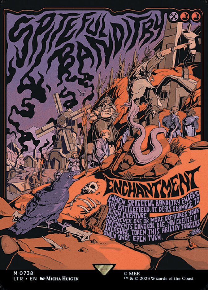 Spiteful Banditry 738 (Universes Beyond: The Lord of the Rings: Tales of Middle-earth)  - Borderless Poster Foil | Good Games Adelaide SA