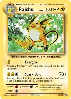 Raichu 36 108 XY Evolutions 036/108 (Deck Exclusives)  | Good Games Adelaide SA