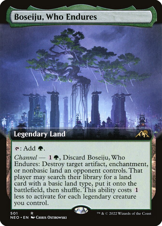 Boseiju, Who Endures 501 (Kamigawa: Neon Dynasty)  - Extended Art Foil | Good Games Adelaide SA