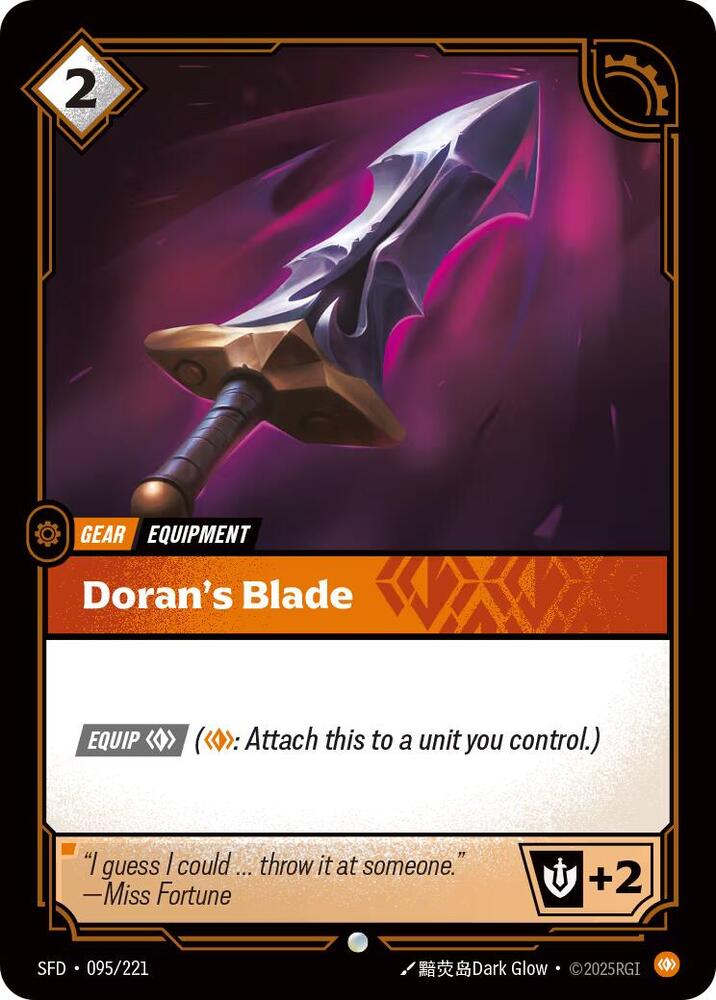 Dorans Blade 095/221 (Spiritforged)  | Good Games Adelaide SA