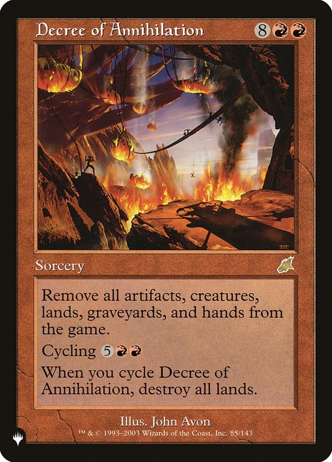 Decree of Annihilation 85/143 (The List Reprints)  | Good Games Adelaide SA