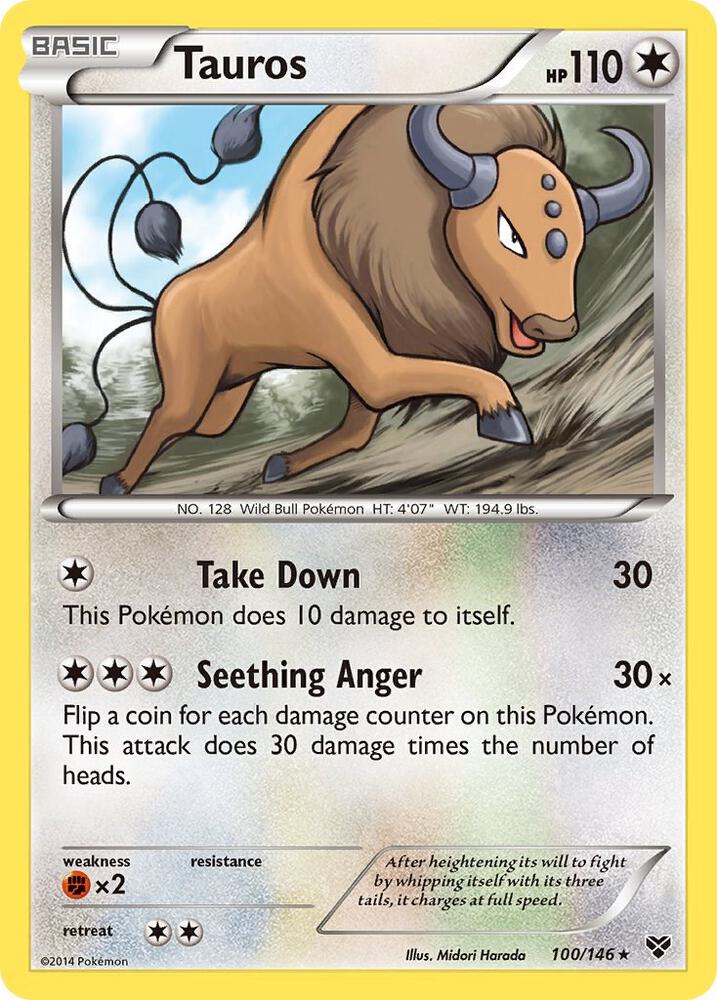 Tauros 100/146 (XY Base Set)  | Good Games Adelaide SA