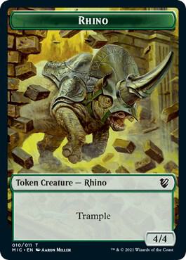 Rhino Wolf Double Sided Token 10 // 13 (Commander: Innistrad: Midnight Hunt)  | Good Games Adelaide SA