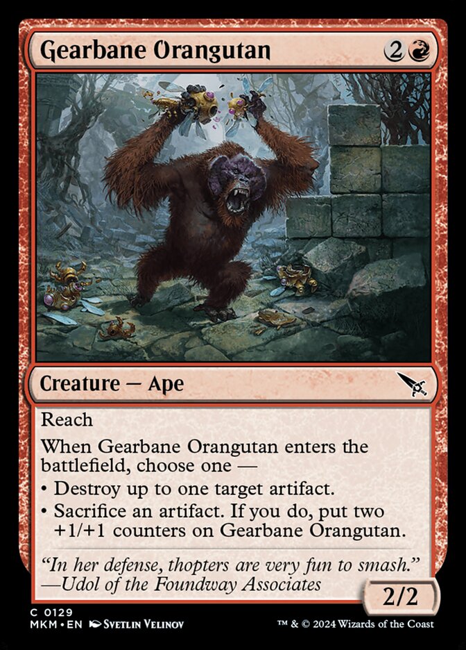 Gearbane Orangutan 129 (Murders at Karlov Manor)  - Foil | Good Games Adelaide SA