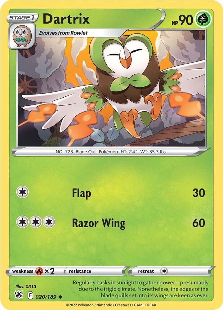 Dartrix 020/189 (SWSH10: Astral Radiance)  | Good Games Adelaide SA