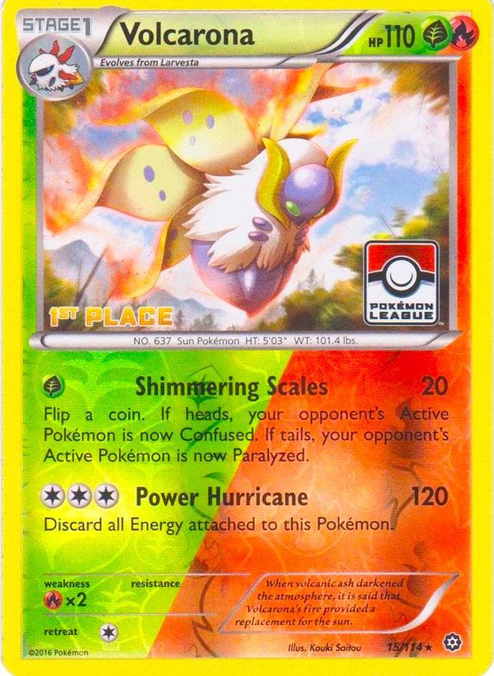 Volcarona 15 114 Pokemon League 1st Place 015/114 (League & Championship Cards)  - Reverse Holofoil | Good Games Adelaide SA