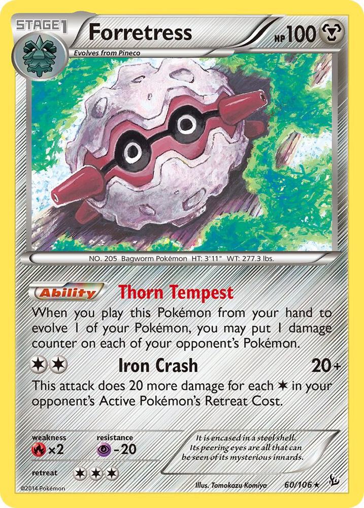 Forretress 60/106 (XY - Flashfire)  | Good Games Adelaide SA