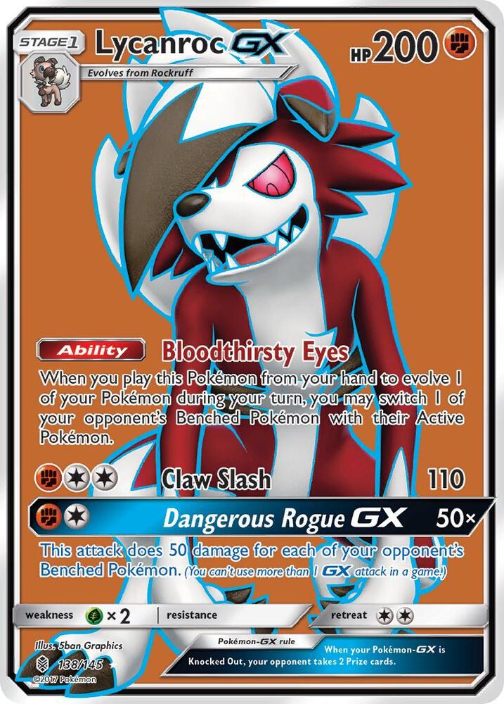Lycanroc GX Full Art 138/145 (SM - Guardians Rising)  - Holofoil | Good Games Adelaide SA