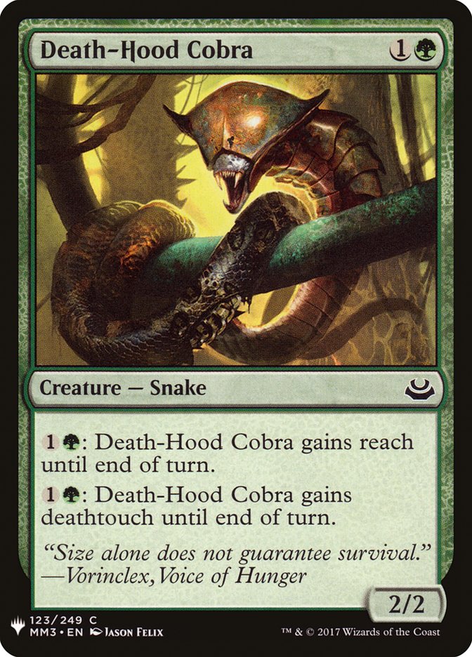 Death-Hood Cobra 123 (The List Reprints)  | Good Games Adelaide SA