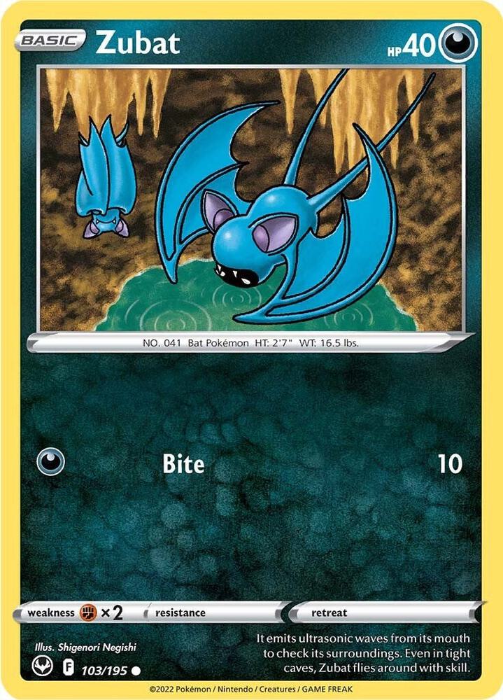 Zubat 103/195 (SWSH12: Silver Tempest)  | Good Games Adelaide SA