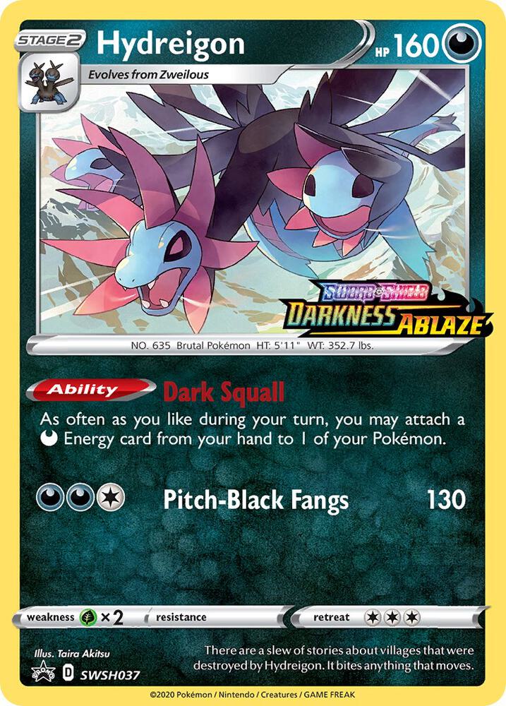 Hydreigon Prerelease SWSH037 (SWSH: Sword & Shield Promo Cards)  - Holofoil | Good Games Adelaide SA
