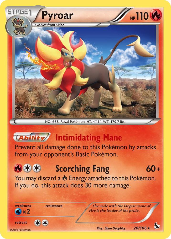 Pyroar 20/106 (XY - Flashfire)  - Holofoil | Good Games Adelaide SA