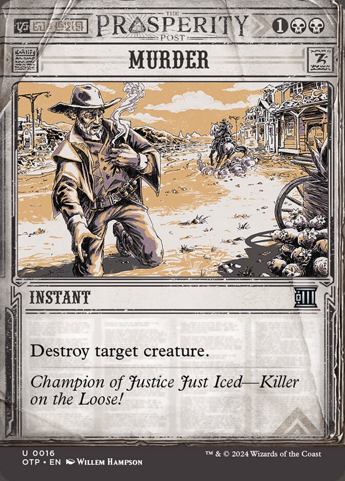 Murder 16 (Outlaws of Thunder Junction: Breaking News)  - Foil | Good Games Adelaide SA