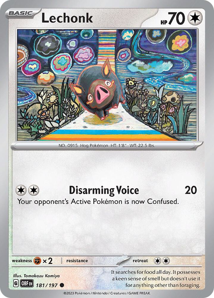Lechonk 181/197 (SV03: Obsidian Flames)  | Good Games Adelaide SA