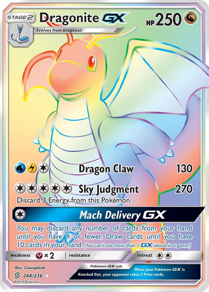 Dragonite GX Secret 248/236 (SM - Unified Minds)  - Holofoil | Good Games Adelaide SA