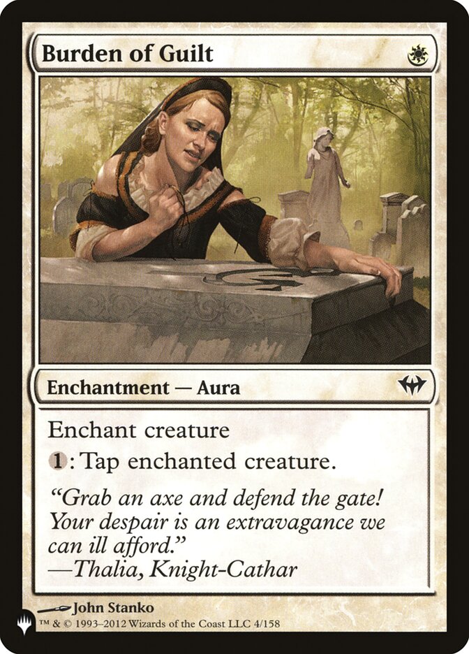 Burden of Guilt 4/158 (The List Reprints)  | Good Games Adelaide SA