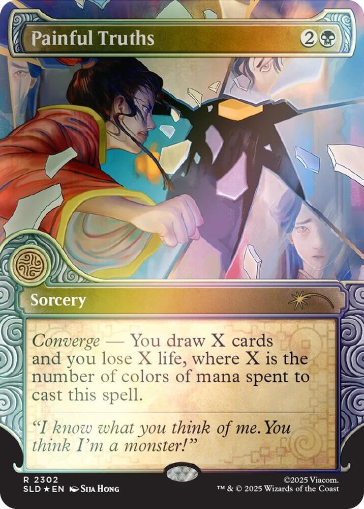 Painful Truths Rainbow Foil 2302 (Secret Lair Drop Series)  - Foil | Good Games Adelaide SA