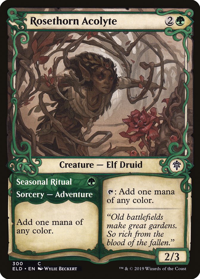 Rosethorn Acolyte // Seasonal Ritual 300 (Throne of Eldraine)  - Foil | Good Games Adelaide SA