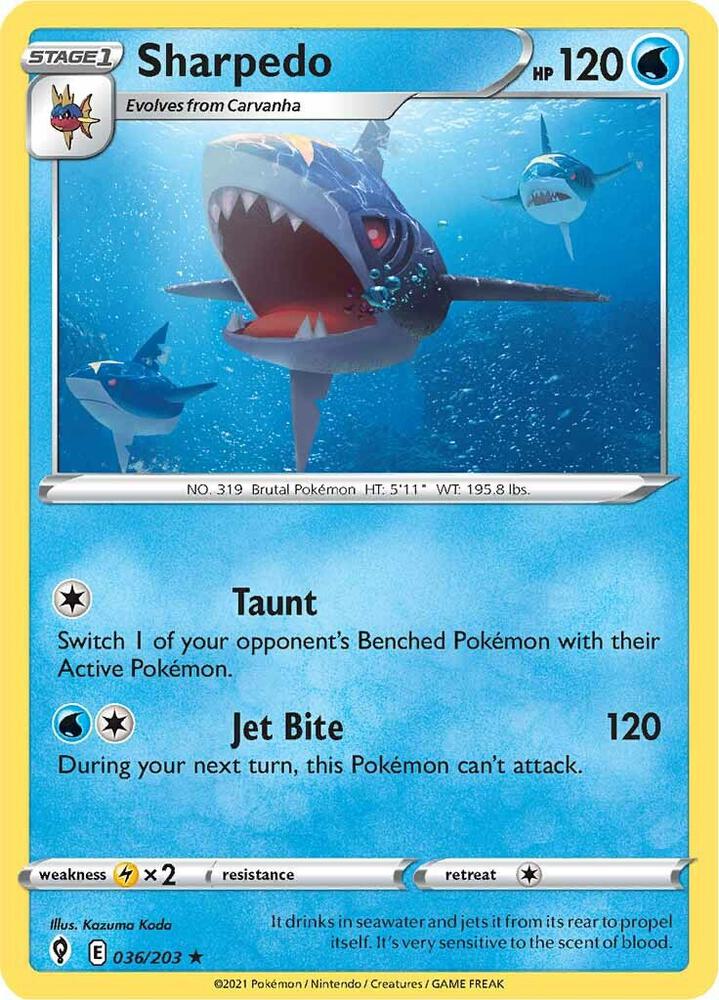 Sharpedo 036/203 (SWSH07: Evolving Skies)  | Good Games Adelaide SA