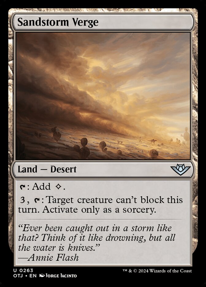 Sandstorm Verge 263/286 (Outlaws of Thunder Junction)  - Foil | Good Games Adelaide SA
