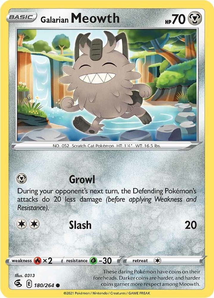 Galarian Meowth 180/264 (SWSH08: Fusion Strike)  | Good Games Adelaide SA