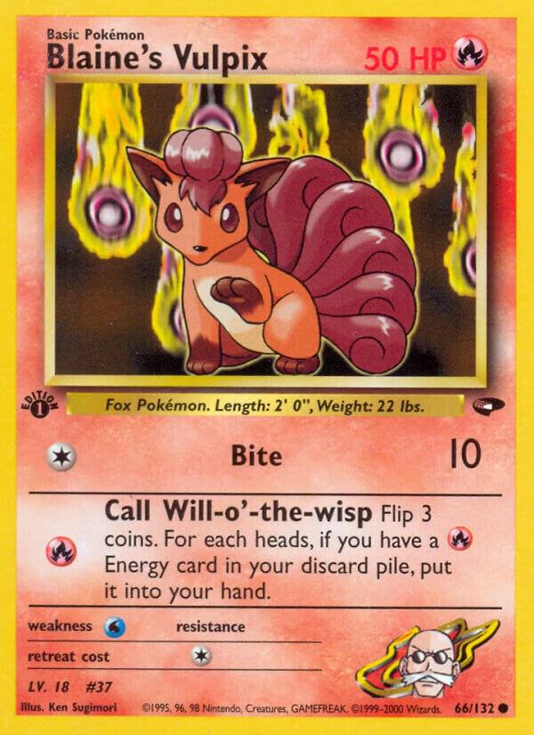 Blaines Vulpix 066/132 (Gym Challenge)  - 1st Edition | Good Games Adelaide SA