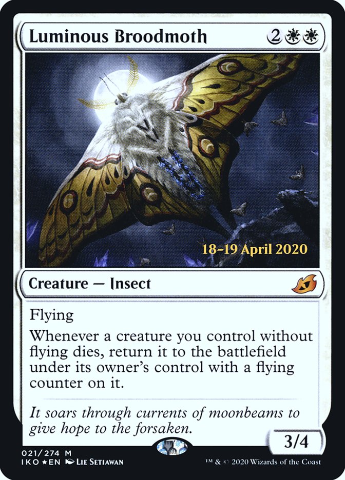 Luminous Broodmoth 21 (Prerelease Cards)  - Foil | Good Games Adelaide SA
