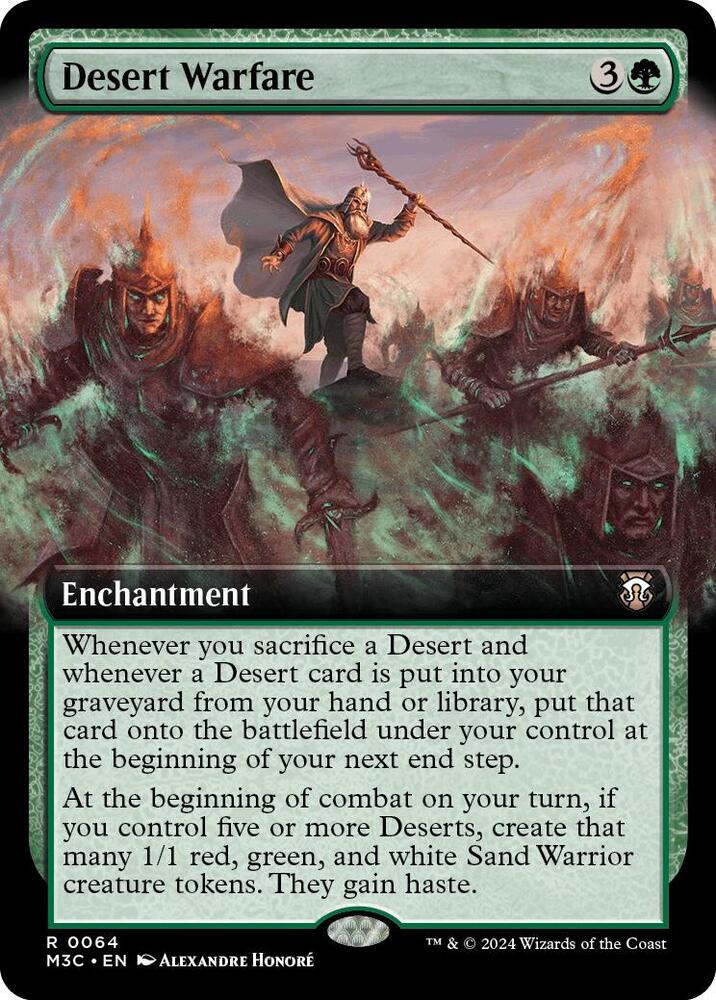 Desert Warfare 64 (Commander: Modern Horizons 3)  - Extended Art Ripple Foil | Good Games Adelaide SA
