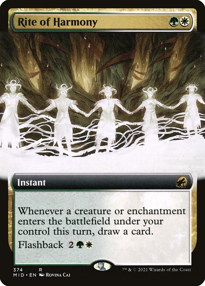 Rite of Harmony Extended Art 374 (Innistrad: Midnight Hunt)  - Foil | Good Games Adelaide SA