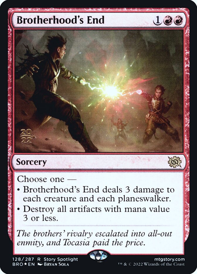 Brotherhood's End 128 (Prerelease Cards)  - Foil | Good Games Adelaide SA