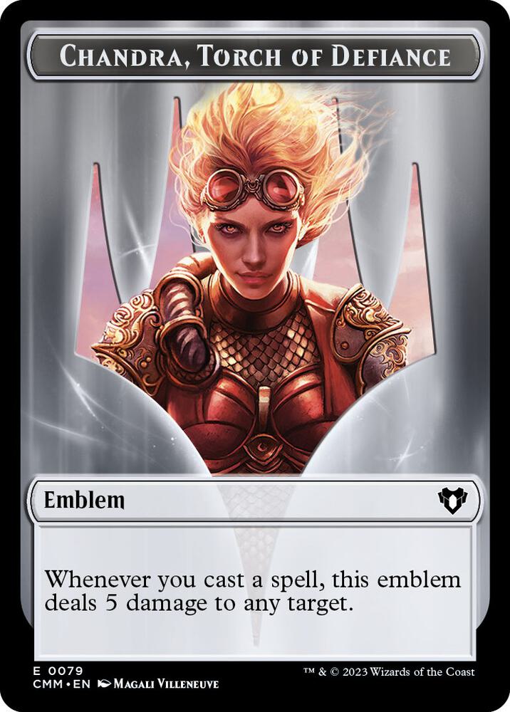 Emblem Chandra Torch of Defiance Wizard Double Sided Token 79 // 71 (Commander Masters)  | Good Games Adelaide SA