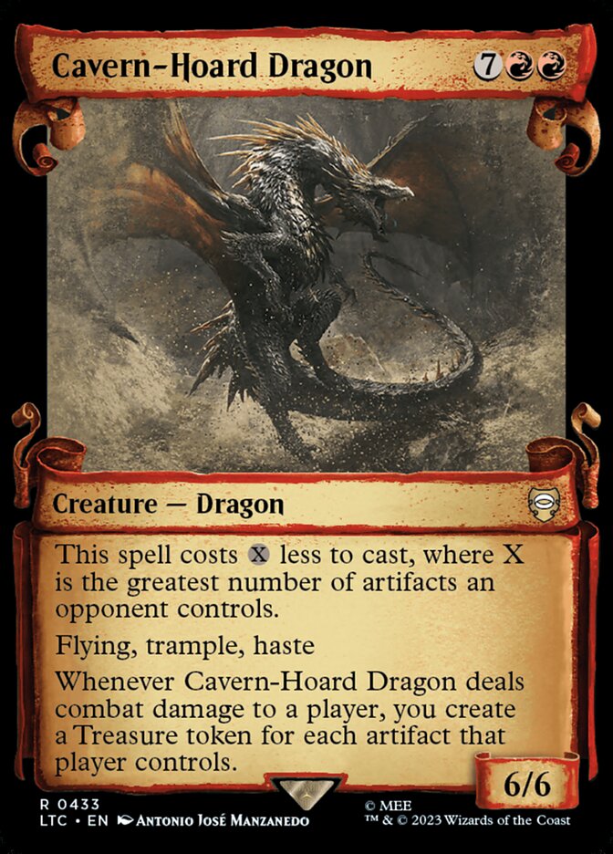 Cavern-Hoard Dragon 433 (Commander: The Lord of the Rings: Tales of Middle-earth)  - Showcase Scroll | Good Games Adelaide SA