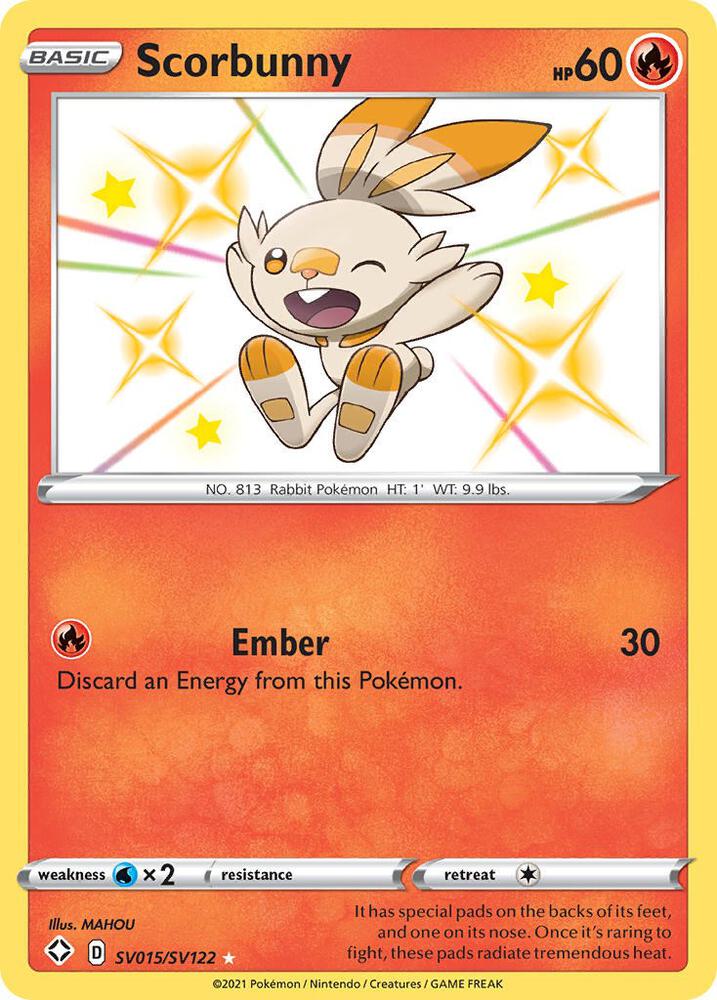 Scorbunny SV015/SV122 (Shining Fates: Shiny Vault)  - Holofoil | Good Games Adelaide SA