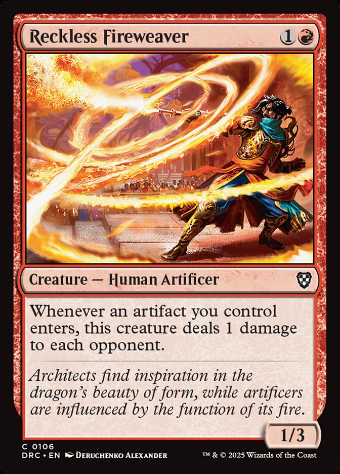 Reckless Fireweaver 106 (Commander: Aetherdrift)  | Good Games Adelaide SA