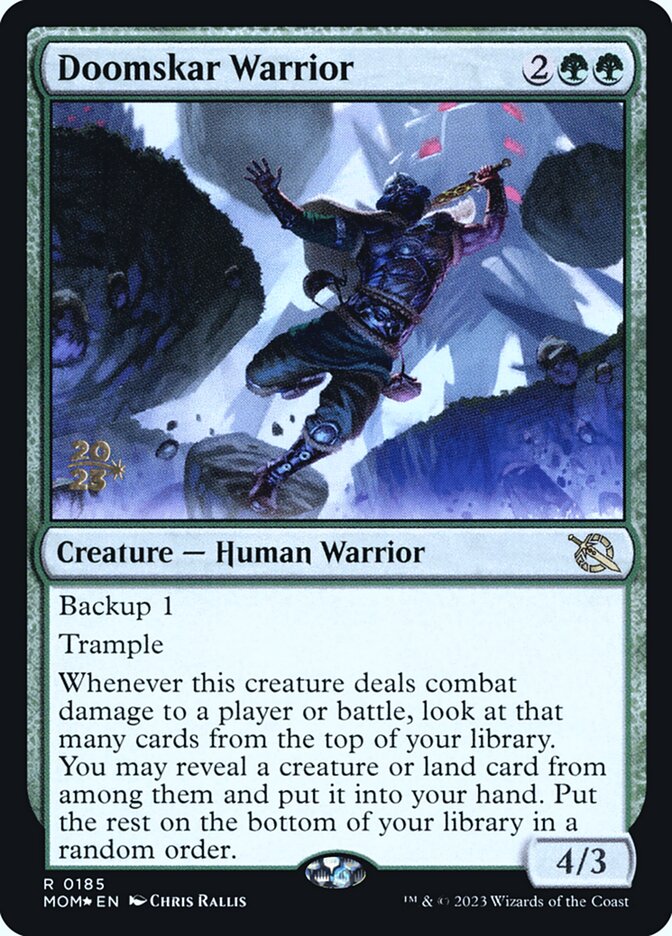 Doomskar Warrior 185 (Prerelease Cards)  - Foil | Good Games Adelaide SA