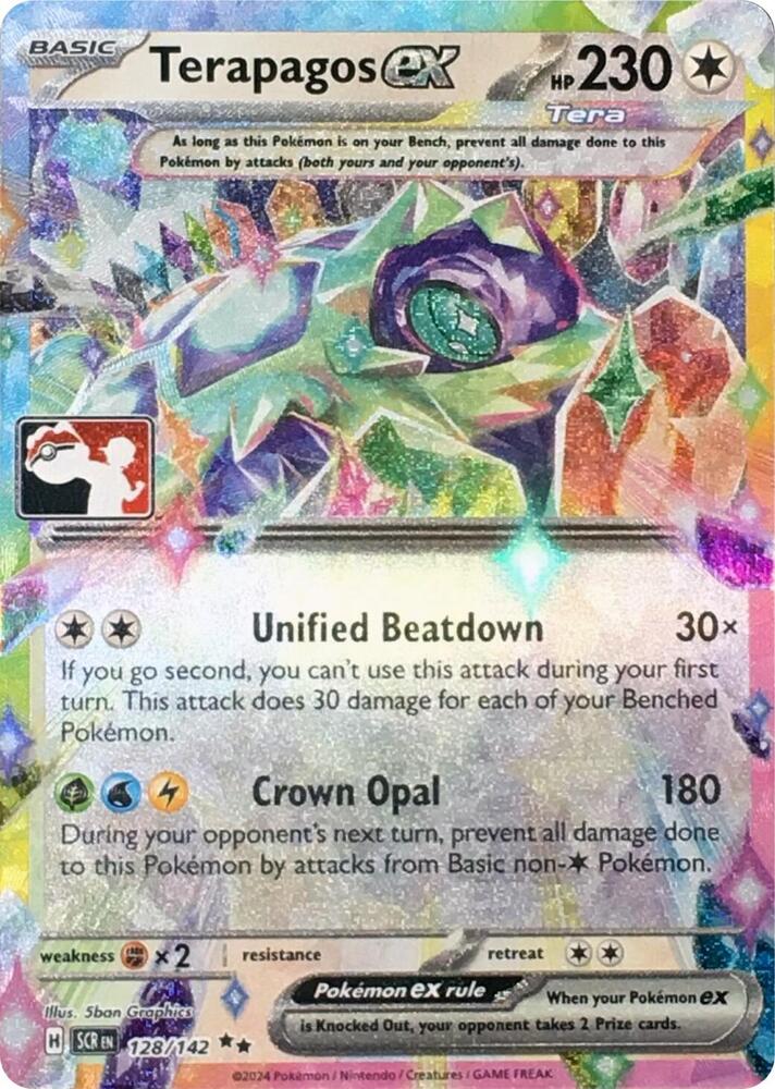 Terapagos ex Duplicate 128/142 (Prize Pack Series Cards)  - Holofoil | Good Games Adelaide SA