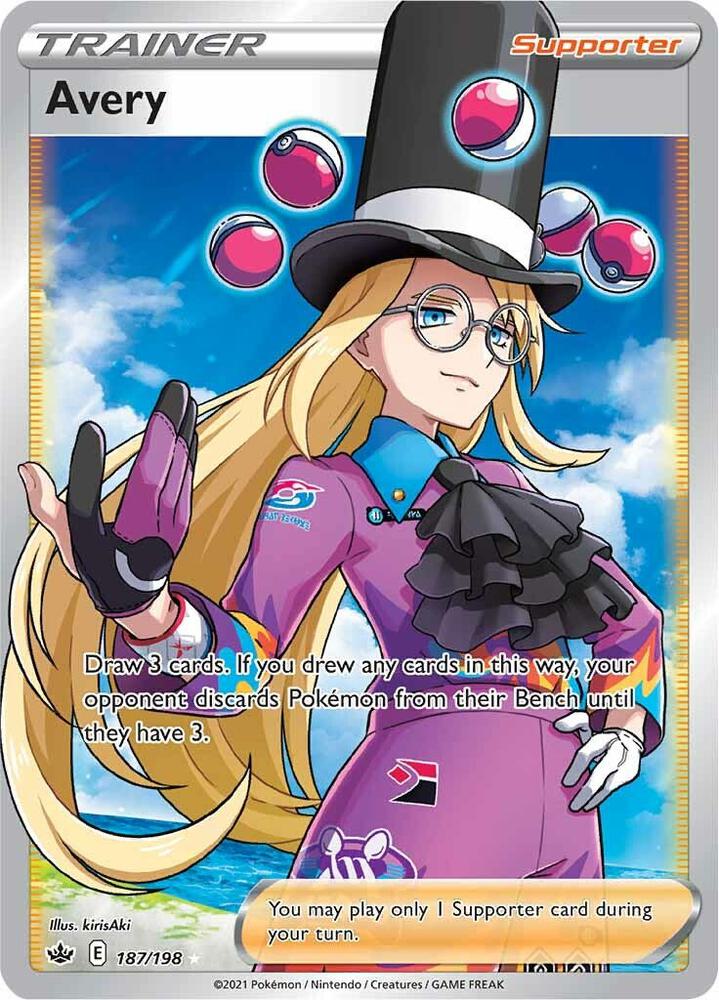 Avery Full Art 187/198 (SWSH06: Chilling Reign)  - Holofoil | Good Games Adelaide SA