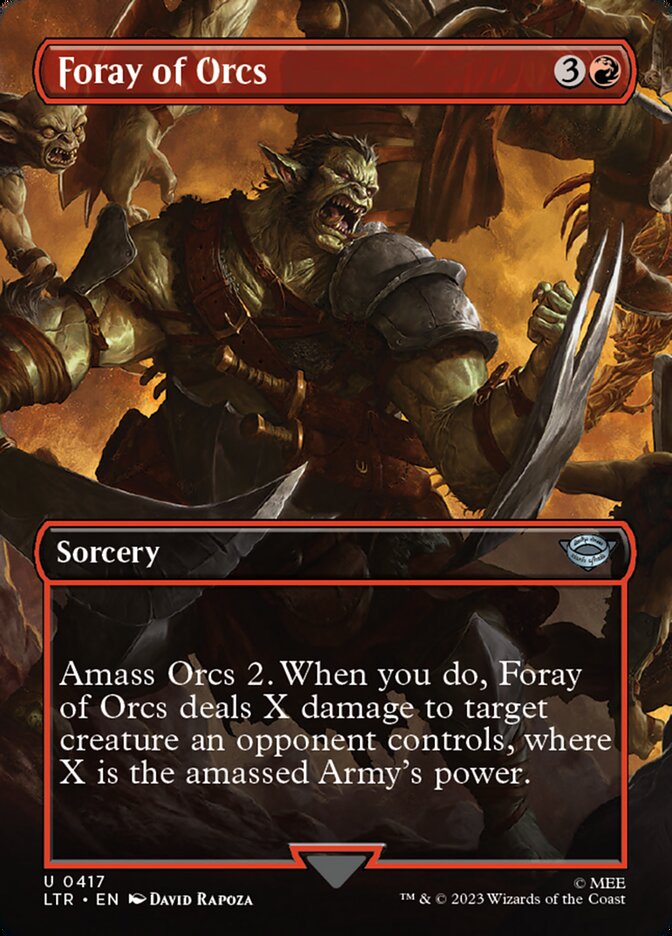 Foray of Orcs 417 (Universes Beyond: The Lord of the Rings: Tales of Middle-earth)  - Borderless Foil | Good Games Adelaide SA