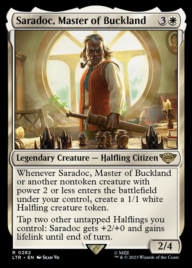 Saradoc, Master of Buckland 282 (Universes Beyond: The Lord of the Rings: Tales of Middle-earth)  | Good Games Adelaide SA