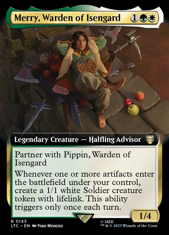 Merry, Warden of Isengard 143 (Commander: The Lord of the Rings: Tales of Middle-earth)  - Extended Art | Good Games Adelaide SA