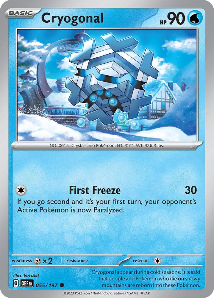 Cryogonal 055/197 (SV03: Obsidian Flames)  | Good Games Adelaide SA