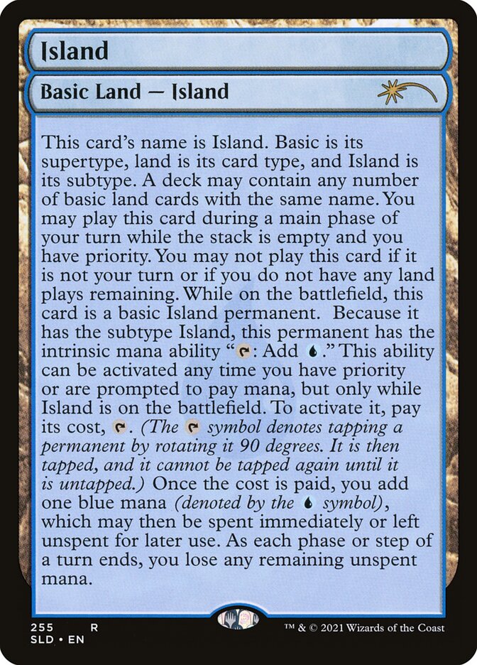 Island 255 Full Text Lands 255 (Secret Lair Drop Series)  - Foil | Good Games Adelaide SA