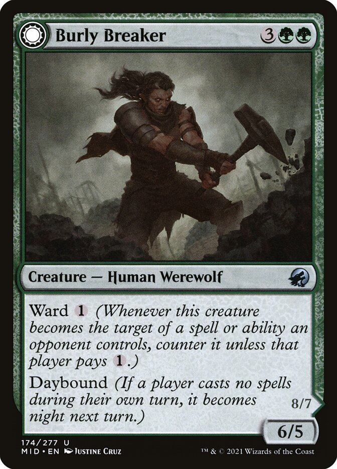 Burly Breaker // Dire-Strain Demolisher 174 (Innistrad: Midnight Hunt)  - Foil | Good Games Adelaide SA
