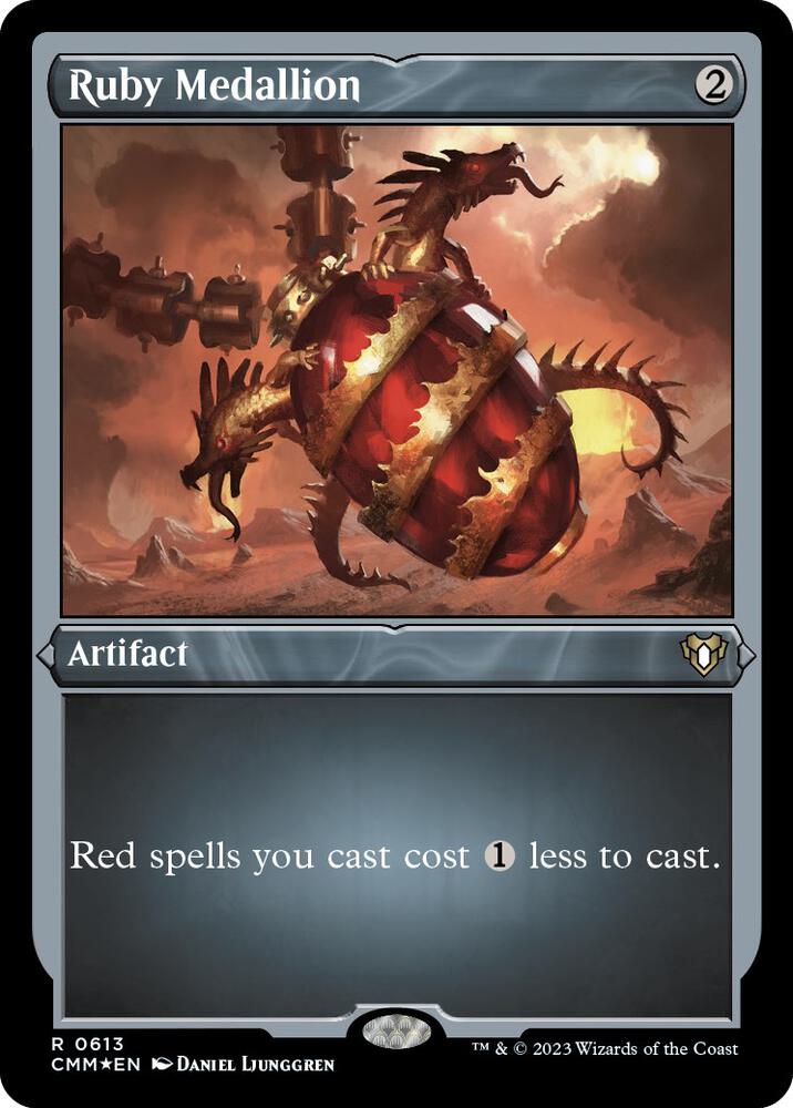Ruby Medallion Foil Etched 613 (Commander Masters)  - Foil | Good Games Adelaide SA