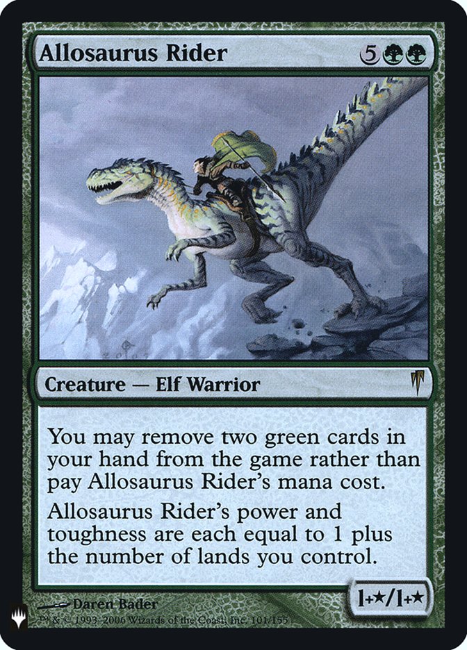 Allosaurus Rider 101 (The List Reprints)  - Foil | Good Games Adelaide SA